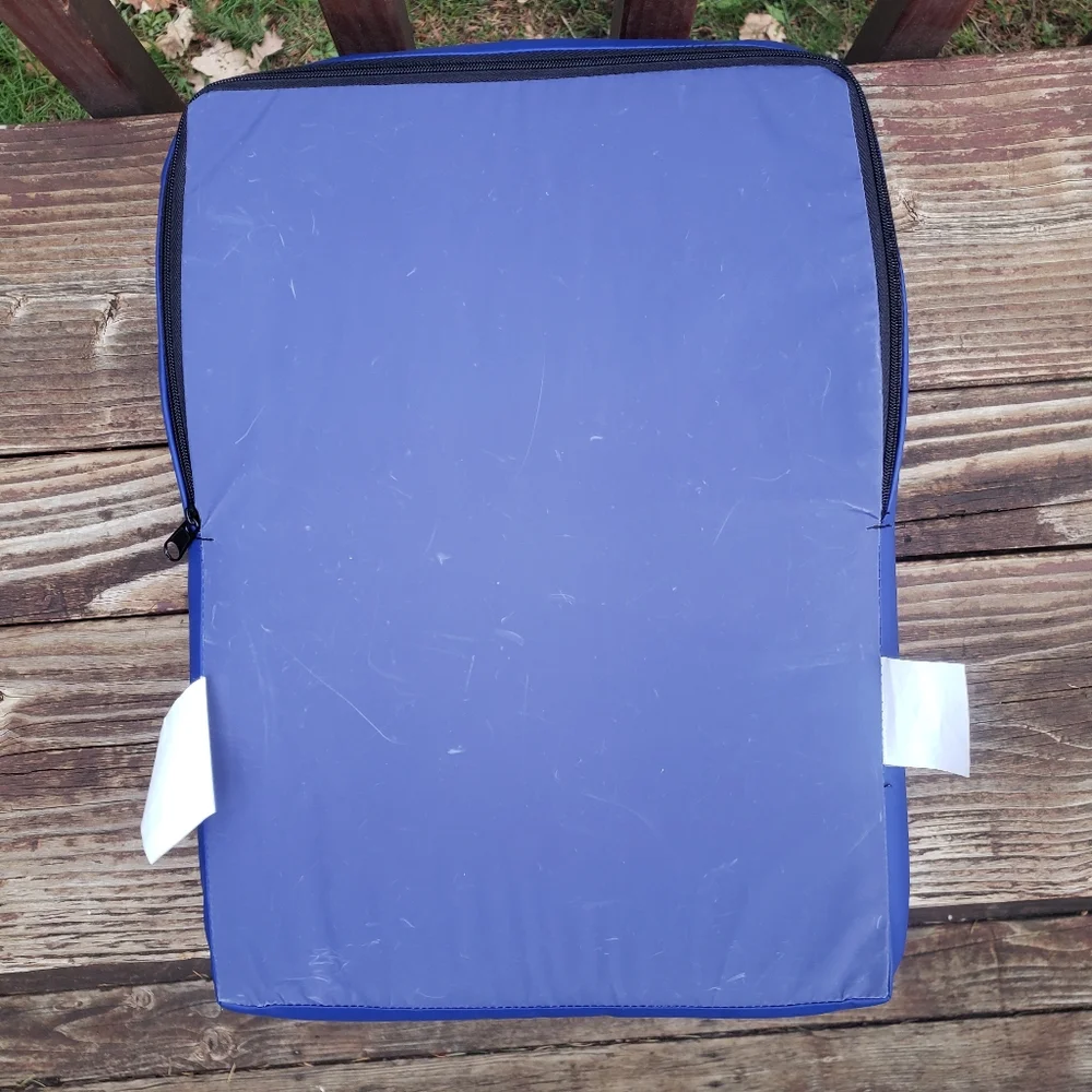 NY Ortho One leg - Zero-G Pillow ULTRA Heel Pillow/Cushion With Blue Cover